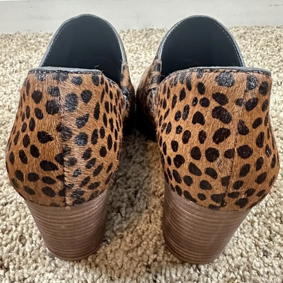 Gianni Bini Drive In Cheetah Animal Print Dyed Calf Hair Heels Walnut Brown 8M - Picture 5 of 11